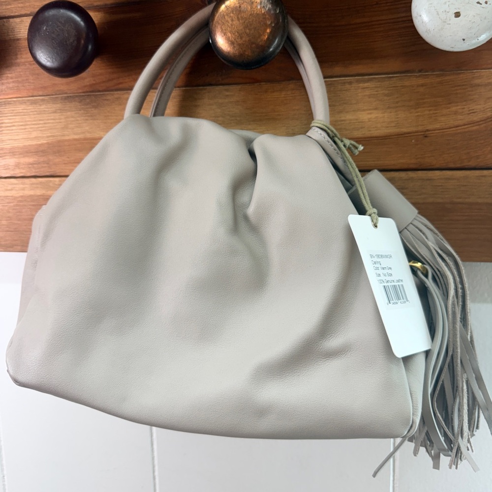 HOBO International Darling Leather mini slouch handbag with fringe tassel - Picture 5 of 16